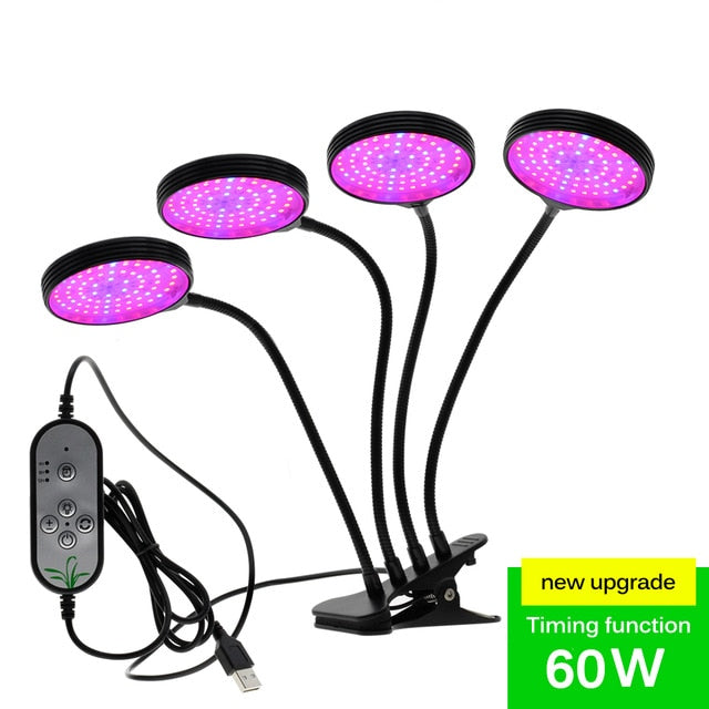 Full Spectrum Phytolamps DC5V USB LED Grow Light with Timer