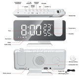 180 Degree Ceiling Wall Protection Alarm Clock