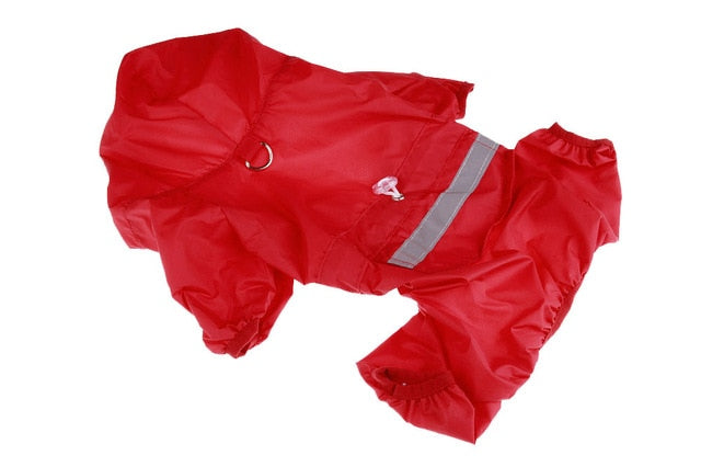 Pet Hooded Reflective Raincoat