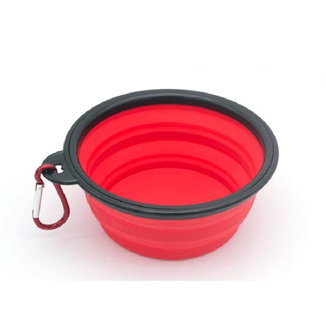 Silicone Dog Feeder Bowl with Cabiner Clip