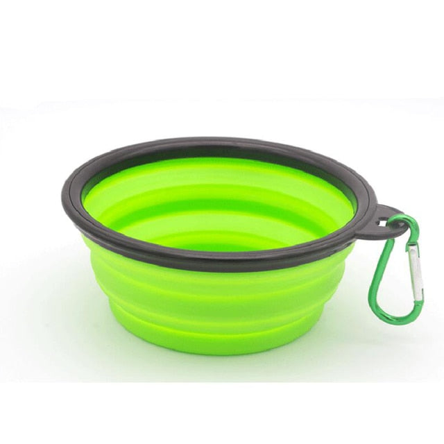 Silicone Dog Feeder Bowl with Cabiner Clip