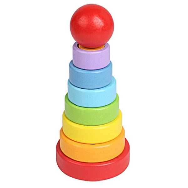 Montessori Toys Rainbow Stacking Ring Tower