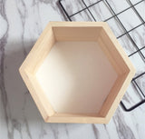 Floating Hexagon Wall Shelves