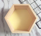 Floating Hexagon Wall Shelves