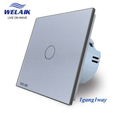 1 Gang 1 Way Modern Wall Touch Switch