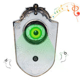 Rotating Eyes Bell Decor Scary Light Up Witch Toy Halloween for Party Haunted Outside House Prop Door Bell Animated Eyeball Door